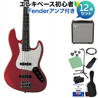 Photogenic JB-240 MRD ベース 初心者12点セット 【Fenderアンプ付】 ジャズベースタイプ