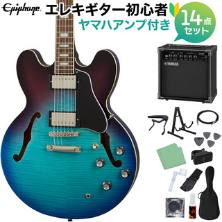 Epiphone ES-335 Figured BB エレキギター初心者14点セット【ヤマハアンプ付き】 セミアコギター