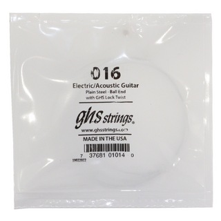 ghs GHS ガス 016 Singles Plain Steel Strings .016 ギター用 バラ弦