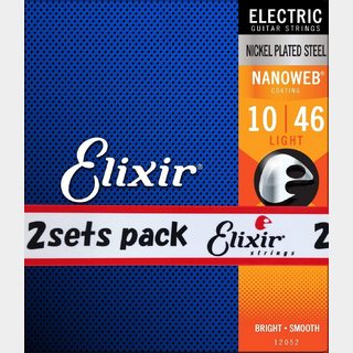 Elixir NANOWEB LIGHT #12052 2pack【10-46/エレキギター弦/2個セット】