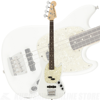 Fender American Performer Mustang Bass, Rosewood, Arctic White  【アクセサリープレゼント】(ご予約受付中)