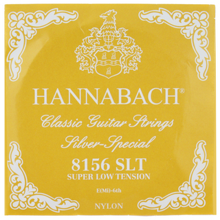 HANNABACH E8156 SLT-Yellow E/6 クラシックギター 6弦用 バラ弦 1本