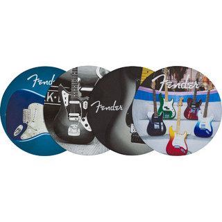 FenderGuitars Coasters 4-Pack Multi-Color Leather コースター 4枚セット