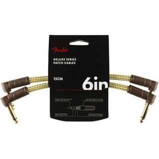 Fenderフェンダー Deluxe Series Instrument Cables 2 Pack LL 6" Tweed パッチケーブル