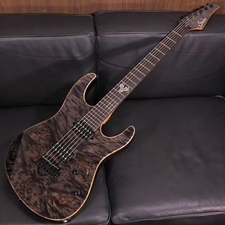 Suhr Modern Waterfall Burl Maple Top/Roasted Swamp Ash Back Trans Charcoal SN. 68123