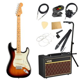 Fenderフェンダー Player Plus Stratocaster 3TSB エレキギター VOXアンプ付き 入門11点 初心者セット