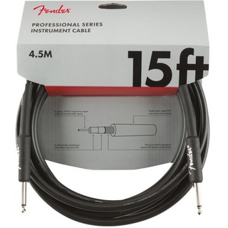 Fender フェンダー Professional Series Instrument Cable SS 15' Black ギターケーブル