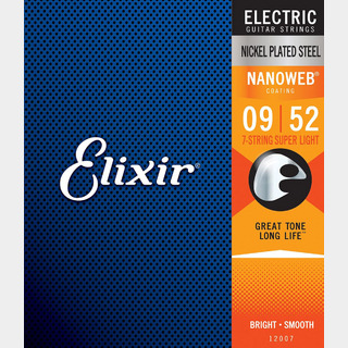 Elixir NANOWEB 09-52 7-String スーパーライト ＃120077弦エレキギター弦