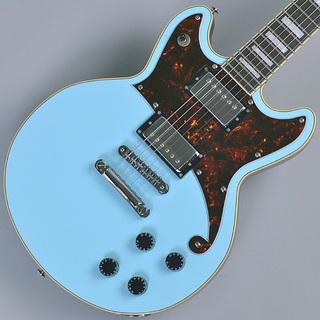 D'Angelico Premier Brighton Sky Blue Top, Natural Mahogany Back and Side