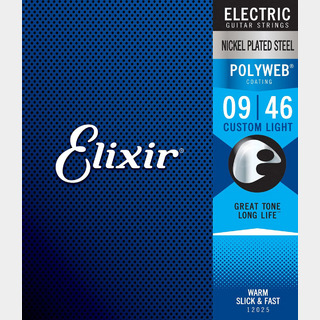 Elixir POLYWEB 09-46 カスタムライト #12025エレキギター弦