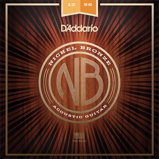 D'Addarioダダリオ NB1256 Nickel Bronze Wound Light Top / Med Bottom アコースティックギター弦