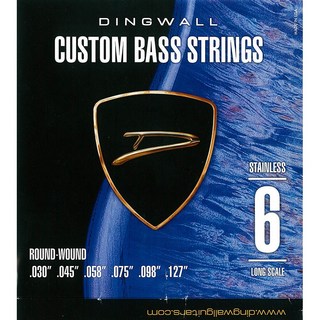 DINGWALL CUSTOM BASS STRINGS [STAINLESS 6ST] SET ROUND-WOUND .030-.127
