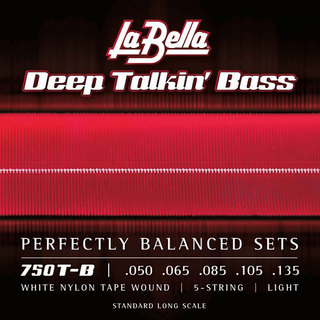 La Bella ラベラ 750T-B White Nylon Tape Wound 50-135 5弦エレキベース弦