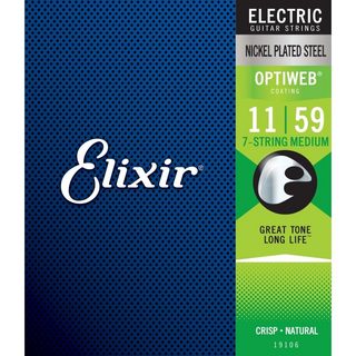 Elixir エリクサー 19106 Optiweb 7-String Medium 11-59 7弦 エレキギター弦