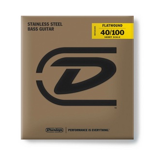 Jim Dunlop Stainless Steel Flatwound Bass Strings DBFS40100S ショートスケール エレキベース弦