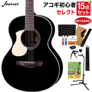 JamesJ-450A/LH BLK アコースティックギター セレクト15点セット 初心者セット 左利き用