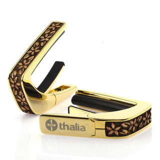 Thalia Capo Engraved / Hawaiian Koa Plumeria Lei / 24K Gold 7906 【個性的なルックス・高品質なカポタスト!!】