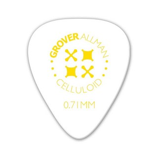 Grover AllmanCelluloid Standard Pro Picks 0.71mm [White] ｘ10枚セット