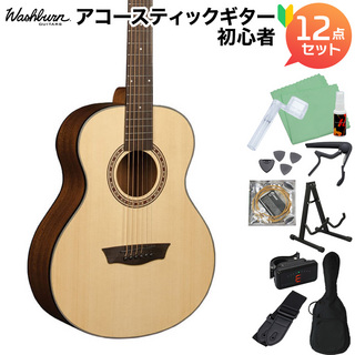 WashburnG-MINI 5 Natural アコースティックギター初心者12点セット ミニギター ナチュラル