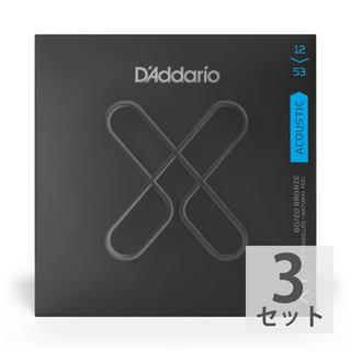 D'Addario ダダリオ XTABR1253 XT 80/20 BR Regular Light アコースティックギター弦 12-53×3セット