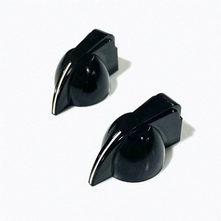 ALLPARTS SET OF 2 BLACK POINTER KNOBS/PK-0173-023【お取り寄せ商品】