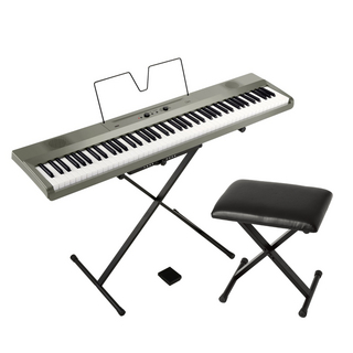 KORG コルグ L1SP MSILVER Liano 電子ピアノ メタリックシルバー X型ピアノ椅子付きセット
