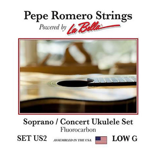Pepe RomeroUS2 ウクレレ ソプラノ コンサート 弦 Low-Gセット