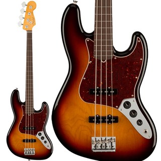 Fender American Professional II Jazz Bass FRETLESS (3-Color Sunburst/Rosewood)