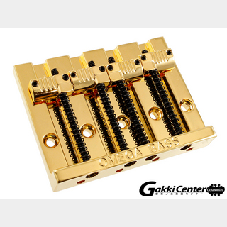 ALLPARTS 4-String Grooved Omega Bass Bridge Gold/6076