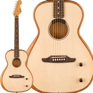 FenderHighway Series Parlor Natural エレアコギター 薄型ボディ パーラー トップ単板 ナチュラル ギグバッグ付