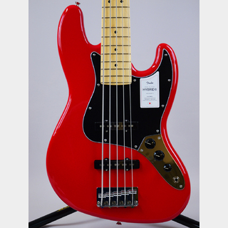 FenderMade in Japan Hybrid II Jazz Bass V  (Modena Red)