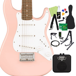 Squier by Fender Mini Stratocaster エレキギター初心者14点セット 【ミニアンプ付き】 Shell　Pink