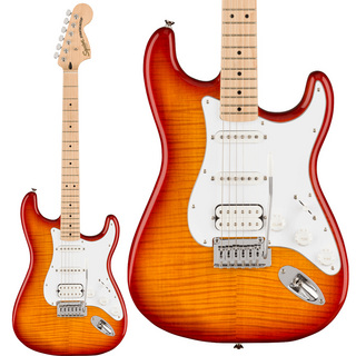 Squier by Fender Affinity Series Stratocaster FMT HSS Maple Fingerboard White Pickguard Sienna Sunburst