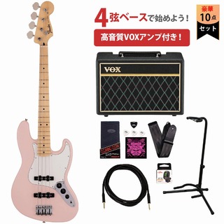 Fender Made in Japan Junior Collection Jazz Bass Maple Fingerboard Satin Shell Pink フェンダーVOXアンプ付属