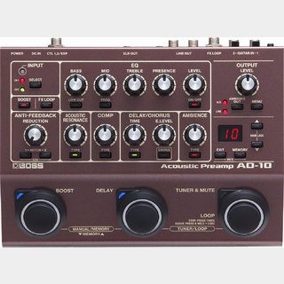 BOSS AD-10 Acoustic Preamp【安心の5年保証付き!!】