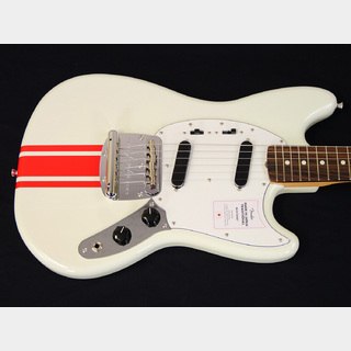 Fender 2023 Collection Made in Japan Traditional 60s Mustang 2023 (Olympic White with Red Competition Strip