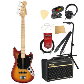 Fender フェンダー Player Mustang Bass PJ MN SSB エレキベース VOXアンプ付き 入門10点 初心者セット