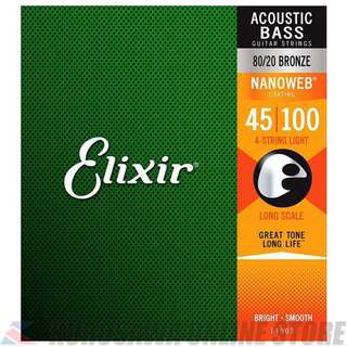 Elixir NANOWEB 4-String Acoustic Light / Long Scale (.045 - .100) [14502] (ご予約受付中)【ネコポス】