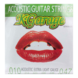 K-GARAGE A/G 10-47 Extra Light アコースティックギター弦×6セット