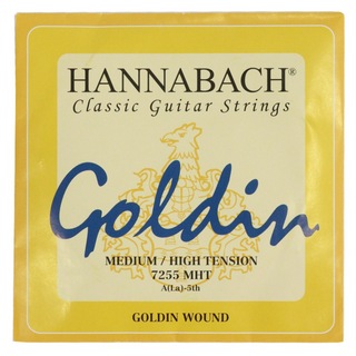 HANNABACH 7255MHT Goldin ミディアムハイテンション 5弦用 バラ弦 クラシックギター弦×3本