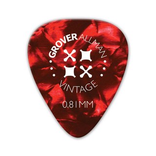 Grover AllmanVintage Celluloid Pro Picks 0.81mm [Red] ｘ10枚セット
