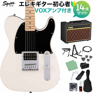 Squier by Fender SONIC ESQUIRE Arctic White エレキギター初心者14点セット【VOXアンプ付き】 エスクァイア