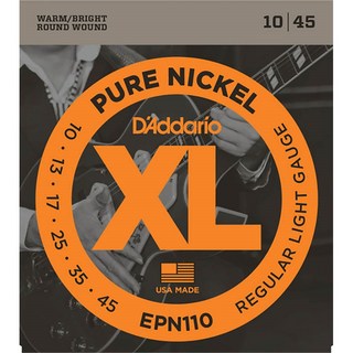 D'Addario XL Pure Nickel Round Wound EPN110 (Regular Light/10-45)