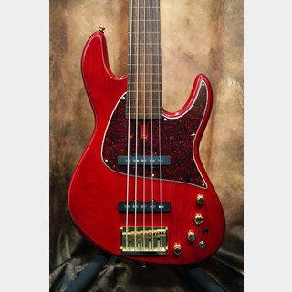 Fodera NYC Empire 5 Strings 70FH/21 Trans Red Fretless