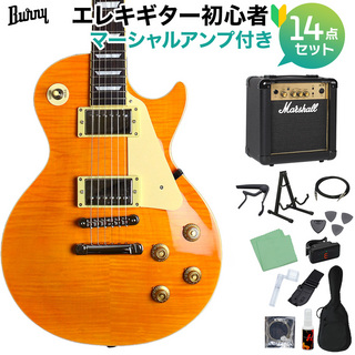 Burny SRLG55 Vintage Lemon Drop 初心者14点セット 【マーシャルアンプ付き】 レスポールタイプ エレキギター