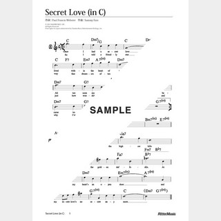 楽譜 Secret Love（移調バージョン in C）