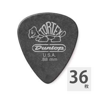 Jim Dunlop 488 Tortex Pitch Black Standard 0.88mm ギターピック×36枚