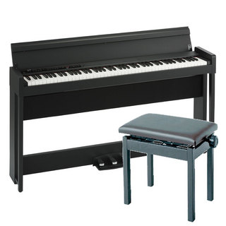KORGコルグ C1 AIR BK 電子ピアノ KORG PC-300BK キーボードベンチセット