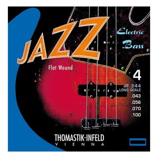 Thomastik-InfeldJF344 [Nickel Flat Wound Roundcore Bass Strings for Long Scale 34 inch 4-strings]