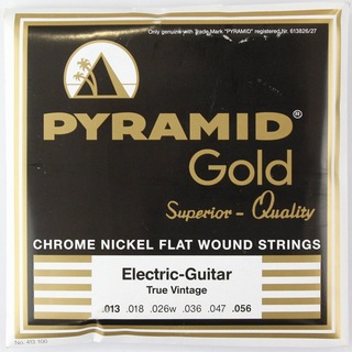 PYRAMID STRINGS EG Gold 013-056 chrome nickel flatwounds on round core フラットワウンド エレキギター弦